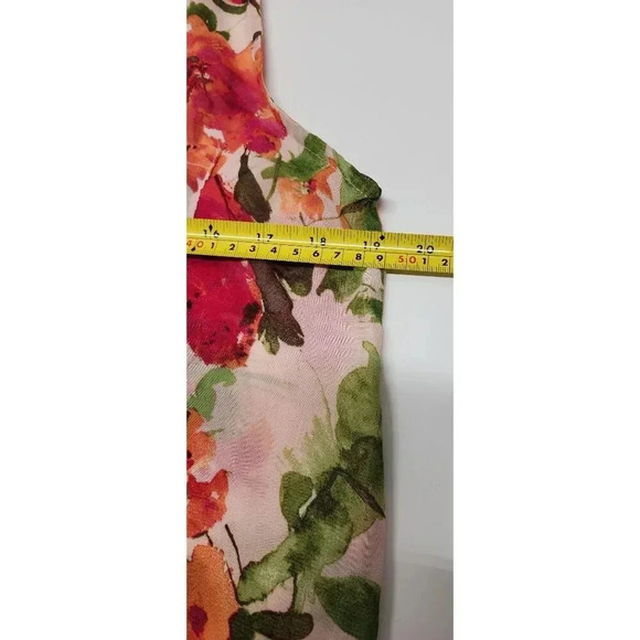 Ultra Flirt Sleeveless Floral Sheer Shirt - Picture 9 of 10